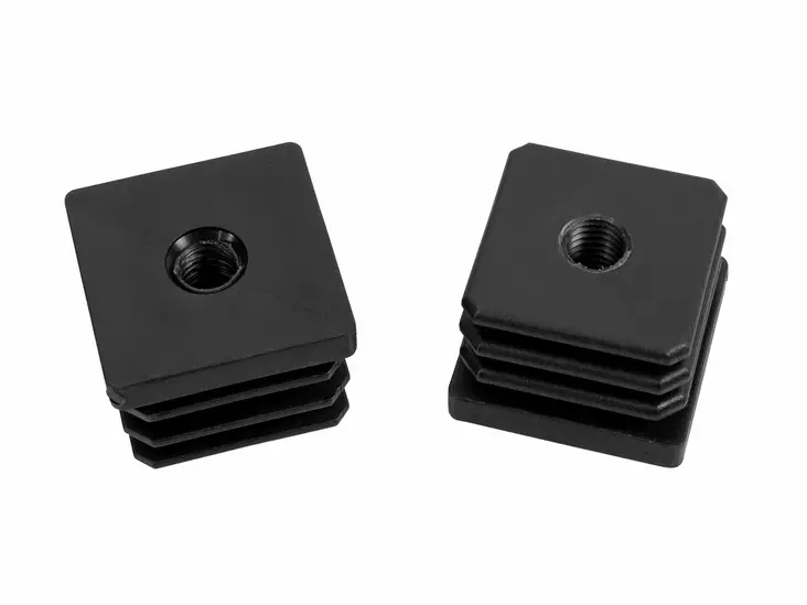 Pisla sisätulppa 32,5x32,5/35x35mm M10 2kpl muovi/musta - Putken tulpat ulo-/sisä - 0002250 - 1