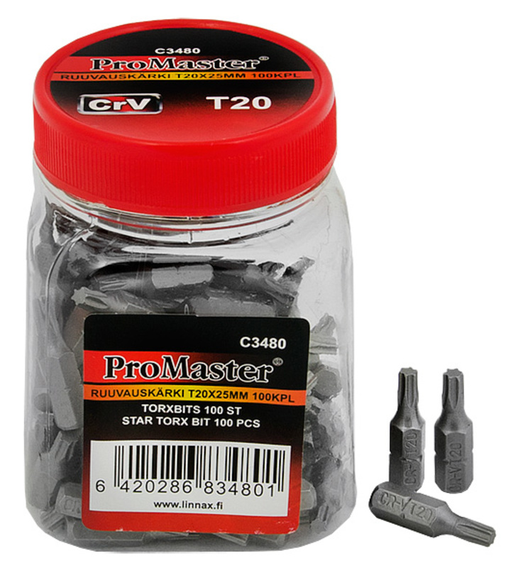 Promaster kärkisarja T20 100kpl - Ruuvauskärjet - 0005880 - 1