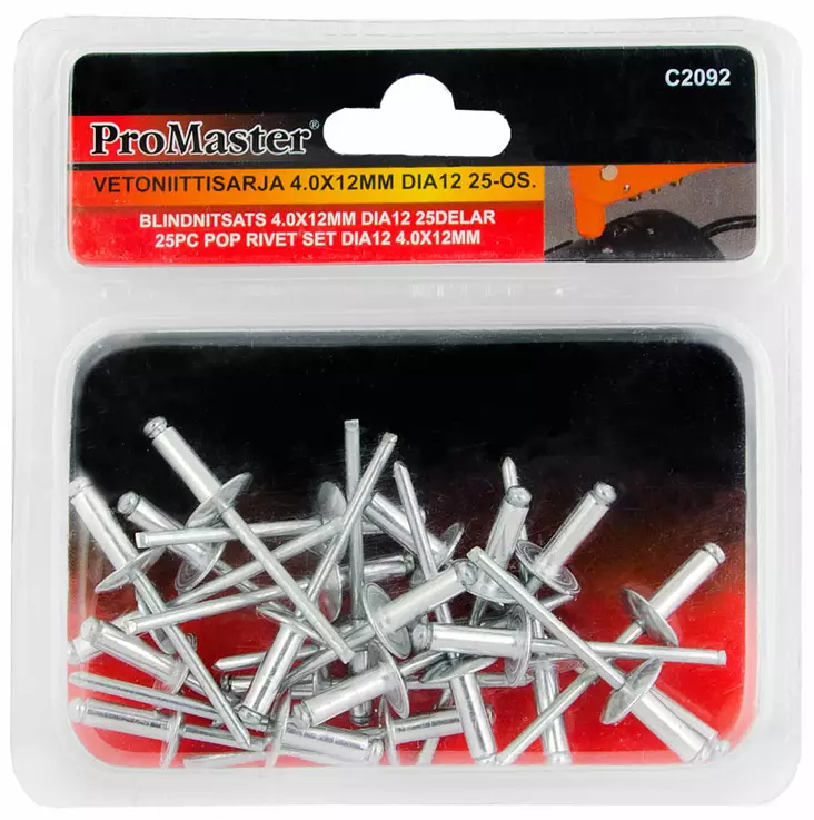 Promaster vetoniitti 3.2x10mm DIA9 25kpl - Vetoniitit ja niittimutterit - 0006020 - 1