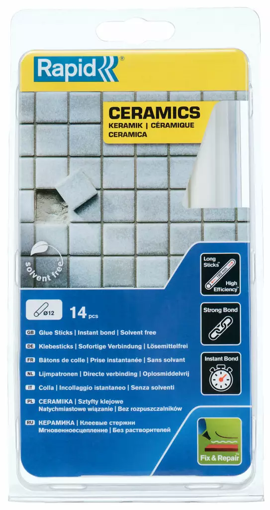 Rapid Liima 12mm pitkä 14kpl Keramiikka - Yleisliimat - 0008080 - 1