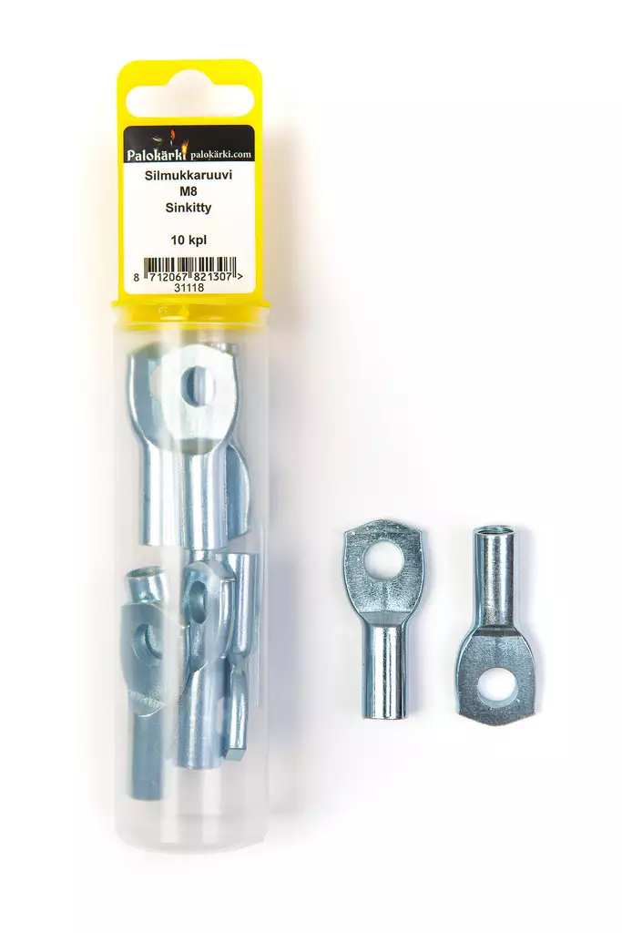 Silmukkaruuvi M8 Sinkitty, 10 kpl - Uraruuvit - 0001730 - 2