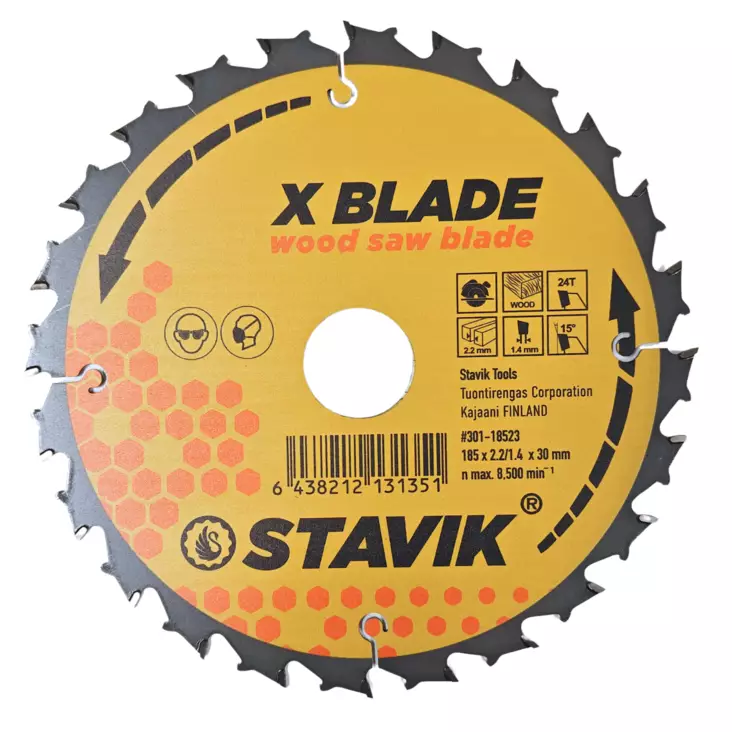 Stavik Pyörösahanterä 185x24Tx20mm, 2.2mm - Pyörösahanterät sirkkeliin - 0020250 - 1