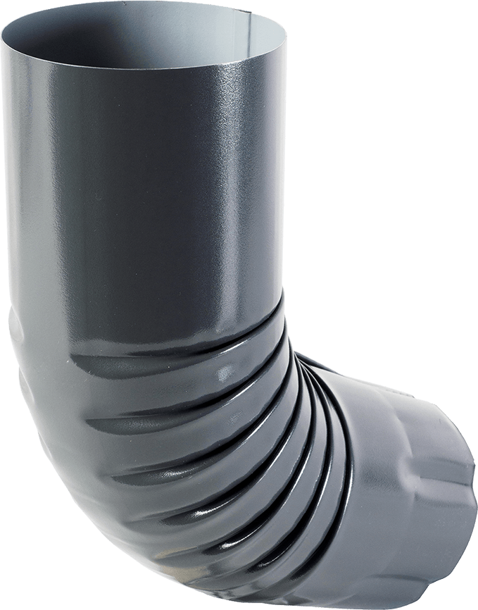 Syöksyputken ylämutka 100mm pyöreä RR33 musta - Rännit, räystäskourut - 0015980 - 1