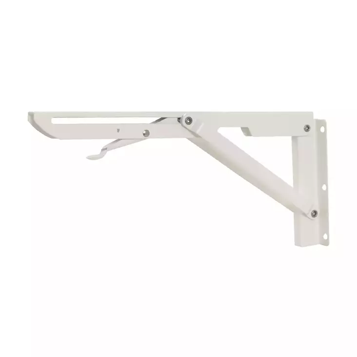 Taitettava seinäkannatin 300mm Valkoinen - Metalliset hyllynkannattimet - 0020280 - 1