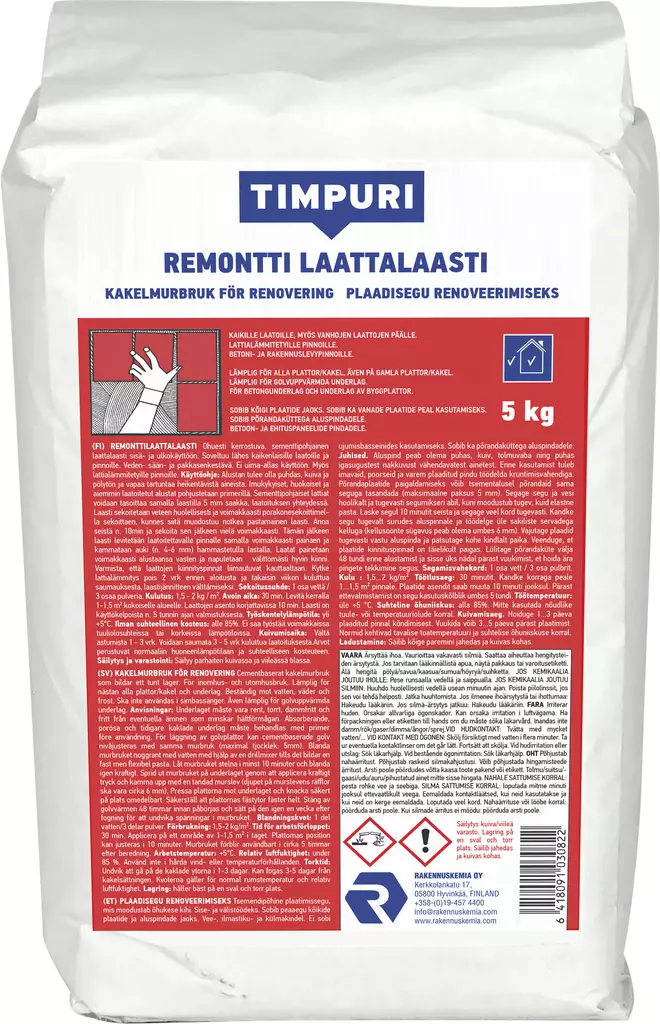 Timpuri Remontti Laattalaasti 5kg - Laastit  ja tasoitteet - 0008810 - 1