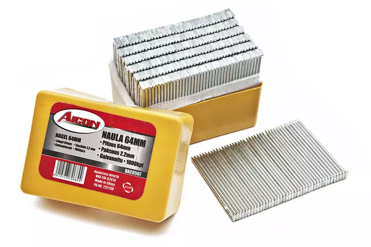 Ulkovuorausnaula 2,2mm x 64mm/ 1000 kpl galvanoitu - Ulkovuorausnaulat - 0010530 - 1