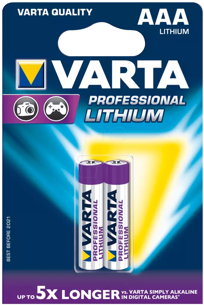 Varta Lithium paristo AAA 2kpl - Alkaliparistot - 0012680 - 1
