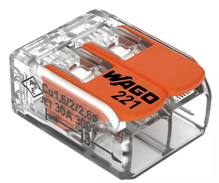 Wago vipurasialiitin 2-Nap 6mm² 10kpl - Liittimet ja tarvikkeet - 0014860 - 1