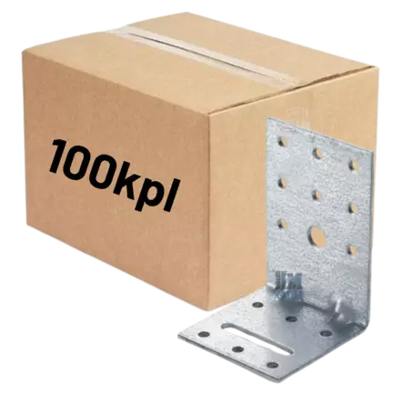 Kulmalevy 60x90x60x2,0mm vahvistettu 100kpl (LTK) - Kulmalevyt - 0022371 - 1