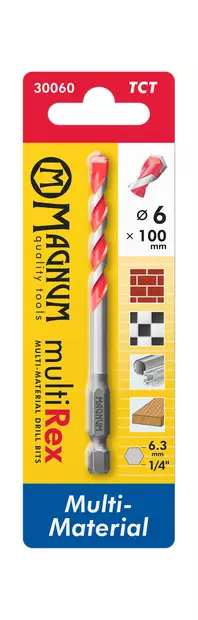 Magnum Poranterä MultiRex 6mm / 100mm - Kiviporanterät - 0021091 - 1