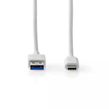 Nedis USB kaapeli 3.2 USB-A Uros-USB Type-C uros 2.00m Valkoinen - Puhelintarvikkeet - 0007111 - 1