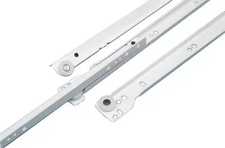 Pisla laatikonohjainpari 450mm valkoinen - Metalliset hyllynkannattimet - 0002171 - 1