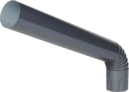 Syöksyputken välimutka 100mm pyöreä RR33 musta - Rännit, räystäskourut - 0015981 - 1