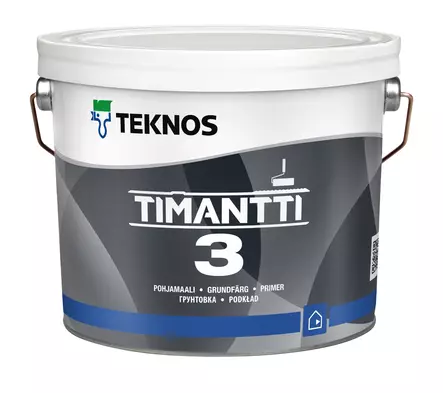 Teknos Pohjamaali kosteat tilat Timantti 3 valkoinen 2,7L - Sisämaalit - 0021581 - 1