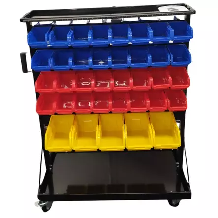 Varastohyllykkö lokeroilla 64+10, 2-puolinen - Lokerikot - 0021601 - 2