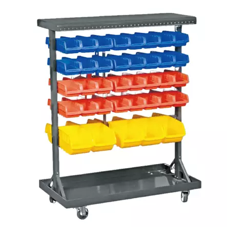 Varastohyllykkö lokeroilla 64+10, 2-puolinen - Lokerikot - 0021601 - 1