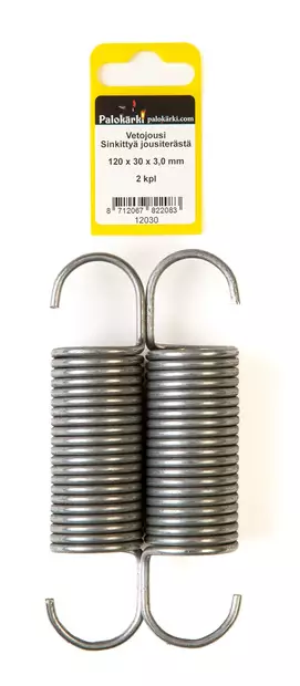 Vetojousi Sinkittyä jousiterästä 120x30x3,0mm 2kpl - Jouset - 0021511 - 1