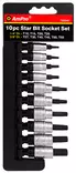 Amrox torx-kärkihylsysarja 1/4"+ 3/8" 10-os. - Hylsy- ja työkalusarjat - 0005571 - 1