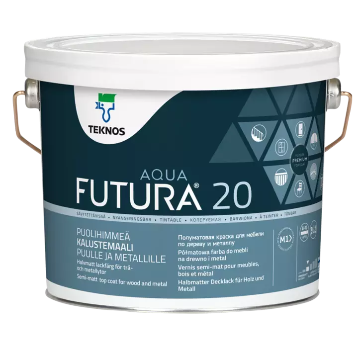 Teknos Kalustemaali Futura Aqua 20 Puolihimmeä C-Pohja 2,7L - Kalustemaalit - 0019971 - 1