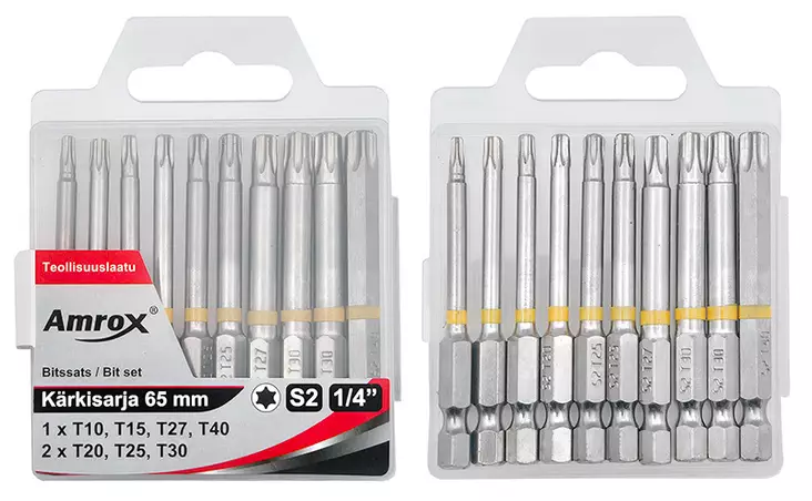 Amrox Kärkisarja Torx 10-os. 65mm - Ruuvauskärjet - 0021711 - 1