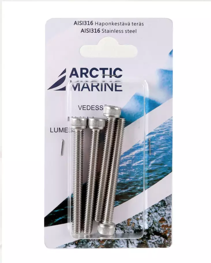 Arctic Marine Kuusiokoloruuvi M6x60mm, 4kpl - RST pultit ja mutterit - 0004411 - 1