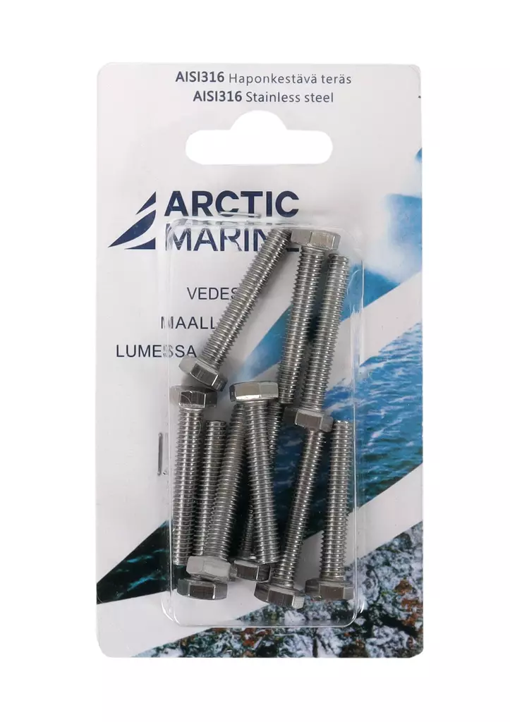 Arctic Marine Kuusioruuvi M6X35 AISI 316, 10kpl - RST pultit ja mutterit - 0004271 - 1