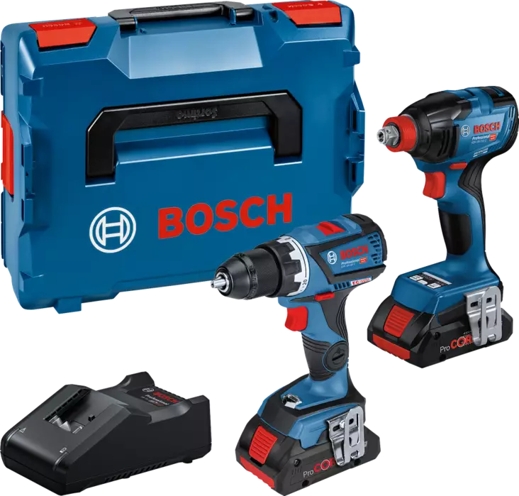 Bosch Akkukonesarja 18V porakone+mutterinväännin 2x4Ah - Akkukonepaketit - 0000531 - 1