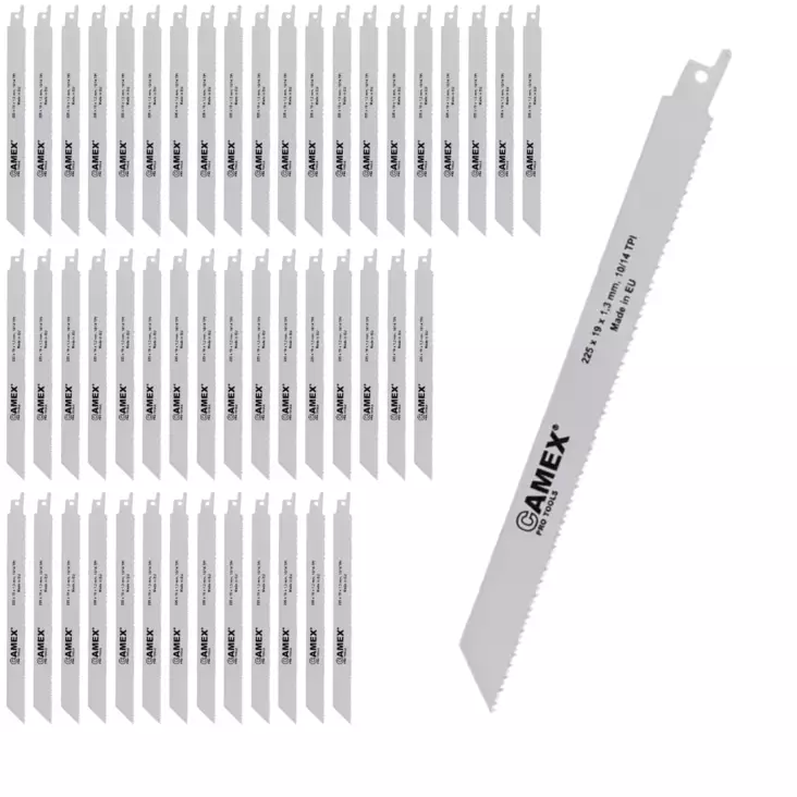 Camex Puukkosahanterä 225x19x1.3mm 50kpl - Puukkosahanterät puu/metalli - 0020481 - 1