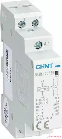 Chint Moduulikontaktori NCH8-20 2P, 230VAC 2NO - Sulakkeet ja vikavirtasuojat - 0019641 - 1