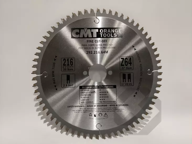 CMT Pyörösahanterä 216x64Tx30mm - Pyörösahanterät sirkkeliin - 0000031 - 1