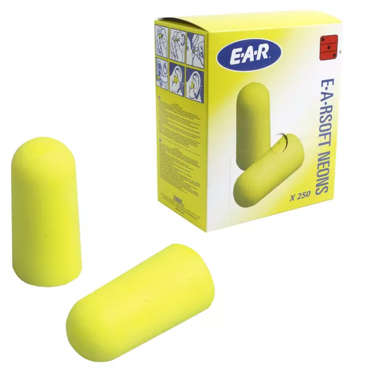 EAR Earsoft korvatulpat neonkeltainen 250pr - Kuulosuojaimet - 0002651 - 1
