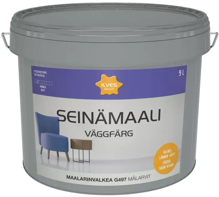 Ilves Seinämaali maalarinvalkea 9L - Sisämaalit - 0007321 - 1