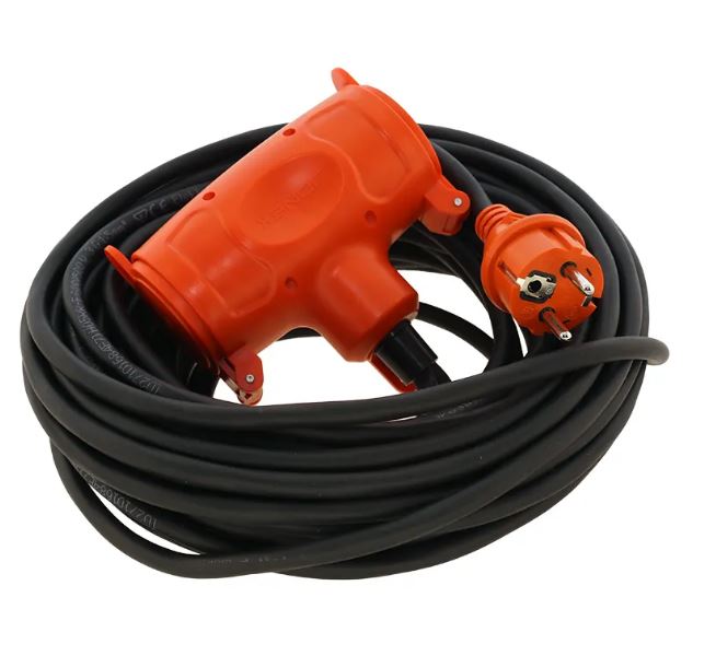 Jatkojohto 2-os 20m IP44 3x2,5mm² ammattikäyttöön - Ulkojatkojohdot - 0014011 - 1