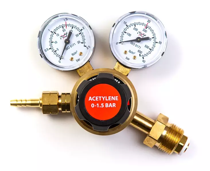 Kaasuvirtausmittari Asetyleeni 2-kellolla - Hitsaustarvikkeet - 0001601 - 2