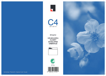 Kirjekuori C4/25 valkoinen - Kopiopaperit ja leikkurit - 0014661 - 1