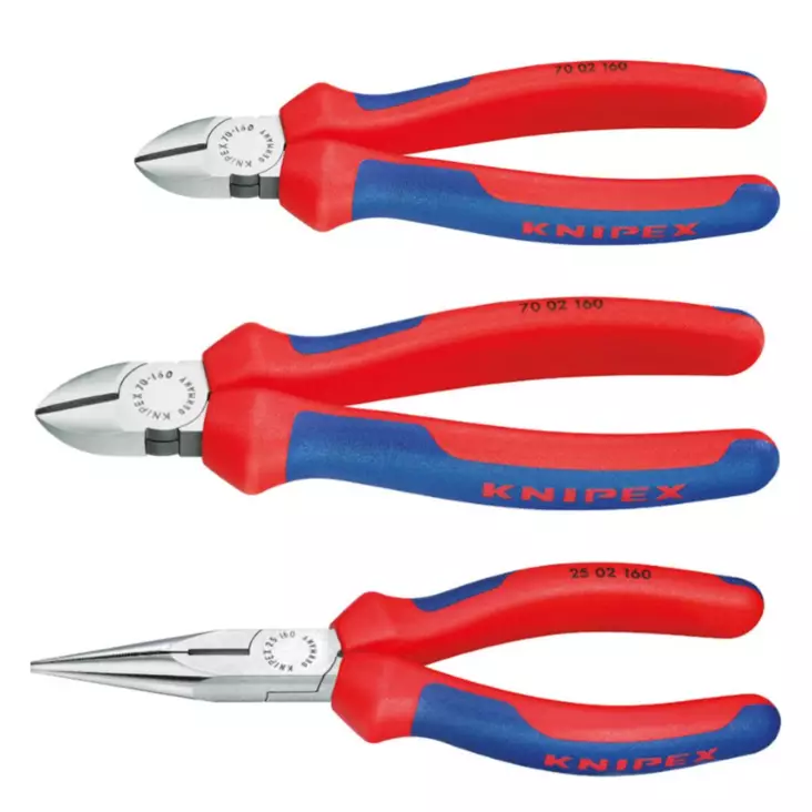 Knipex Pihtisarja 2 (Sivuleikkurit 125mm, 140mm ja Kärkipihdit 160mm) - Pihtisarjat - 0018651 - 1