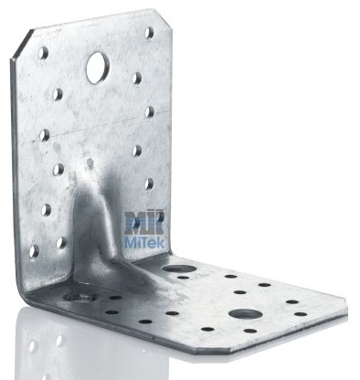 Kulmalevy 105x105x90x3,0mm Vahvistettu - Kulmalevyt - 0012361 - 1