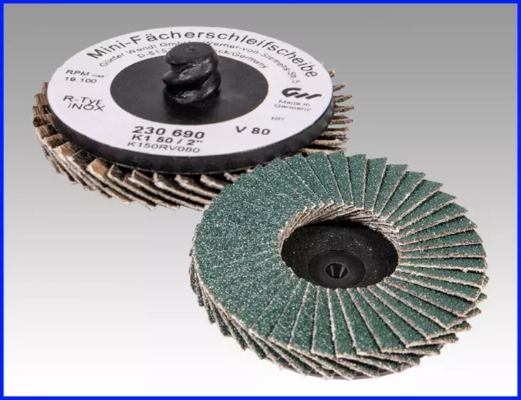 Lamellilaikka 50mm P80 rolock - Liuskahiomalaikat, lamellilaikat - 0003601 - 1