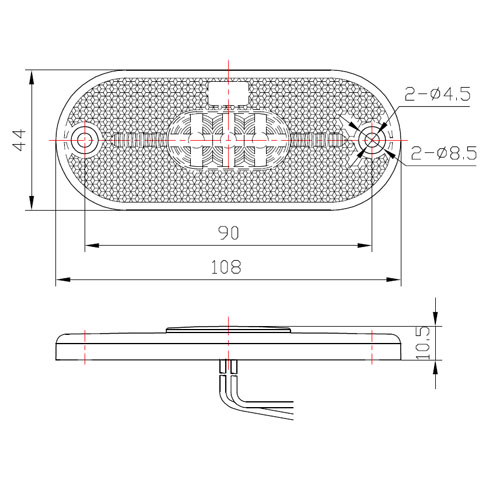 Led äärivalo kirkas 12V - Äärivalot ja heijastimet - 0008571 - 1