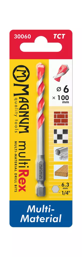 Magnum Poranterä MultiRex 6mm / 100mm - Kiviporanterät - 0021091 - 1