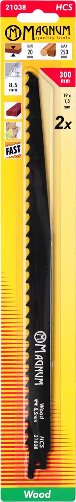 Magnum Puukkosahanterä puu 2kpl HCS 8,5/300mm - Puukkosahanterät puu - 0001161 - 1