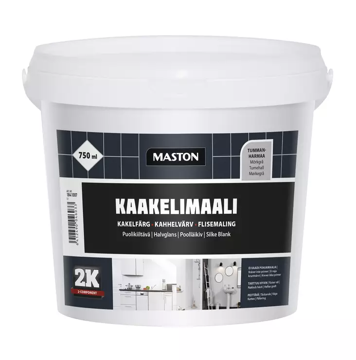 Maston maali 2K Kaakeli Tummanharmaa 750ml - Erikoismaalit - 0000201 - 1
