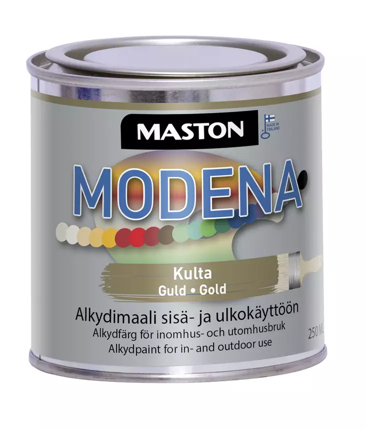 Maston maali Modena kulta 250ml - Metalli- ja ruosteenestomaalit - 0000221 - 1