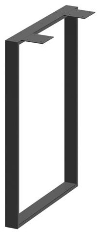 Metallinen pöydänjalka neliö 820x550mm musta 1kpl - Kalustejalat - 0014851 - 1