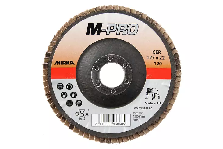 Mirka M-Pro Lamellilaikka 127x22mm Inox CER P120 - Liuskahiomalaikat, lamellilaikat - 0006991 - 1