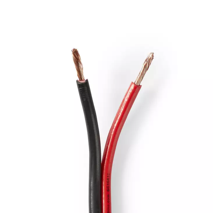 Nedis Kaiutinkaapeli 2x2.50mm2 CCA musta/Punainen 25m - Asennuskaapelit - 0007091 - 1