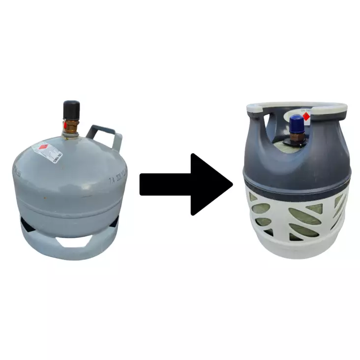 Nestekaasu 5kg teräs vaihto --> 5kg komposiittiin - Vapaa-aika - 0018171 - 1