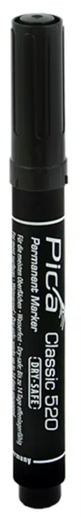 Pica Merkintätussi pyöreä musta 1-4mm - Merkkauskynät ja tussit - 0022341 - 1