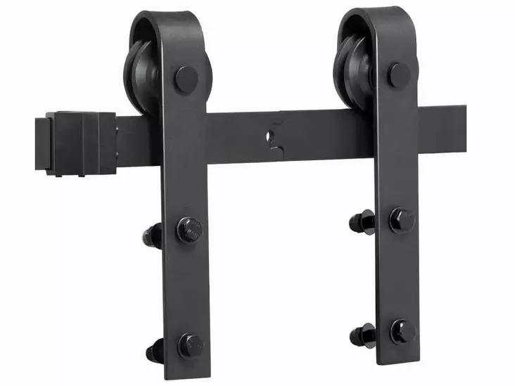 Pisla Deco liukuoven helasarja, teräs, musta - Liukuovitarvikkeet - 0020311 - 1