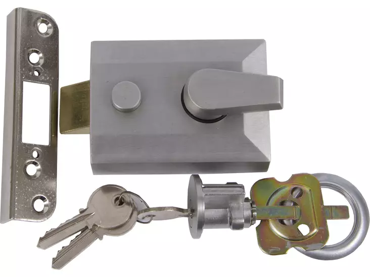 Pisla pintalukko 1+3 avainta mattakromi - Salvat ja lukot - 0001941 - 1